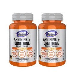 나우푸드 아르기닌 오르니틴 500MG 250MG / 100식물성캡슐, 2개, 2개, 100베지캡슐