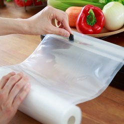 휴고스 진공포장기 비닐 비닐팩 비닐롤 파우치 롤팩 수비드 음식압축기, 15cmX24cm(20장), 1개