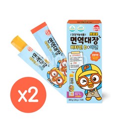뽀로로 면역대장 비타민D+ 아연 30포입 ( 15포X2BOX ), 300g, 2개