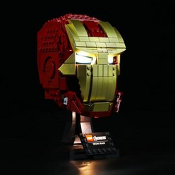 레고 BBL 어벤져스 아이언맨 헬멧 76165 LED 조명 램프 세트 DIY 디스플레이, 기본형