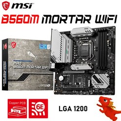 MSI MAG B560M MORTAR WIFI 메인보드 슈트 인텔 i5 10600KF CPU DDR4 32GB RAM B560 메인 보드 콤보 LG 호환A 1200, 01 마더 보드