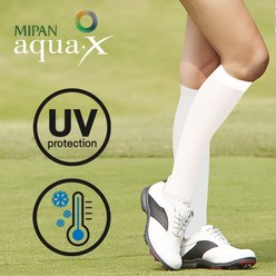 골프 니삭스 여성 보정 스타킹 자외선차단 여름 쿨링 무릎양말, 화이트