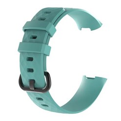 Fitbit 스마트 워치용 실리콘 스트랩 Fitbit Charge 3 4 교체 손목 밴드 고무 시계 밴드 스포츠 스트랩, 07 mint Green_0 CHINA_02 L