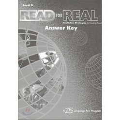 Read for Real Level D : Answer Key, Zaner-Bloser
