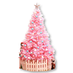 크리스마스트리 핑크 트리 풀세트, 핑크 1.8M
