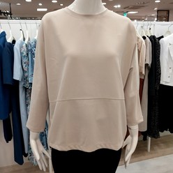 [꼼빠니아] 가을겨울23신상 캐주얼 가오리핏 스판 여성 라운드 티셔츠 DW9 WKL600