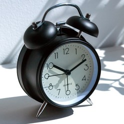 파카이 시끄러운 자명종 탁상 시계 이케아 다이소 인테리어 알람시계 5종, 블랙
