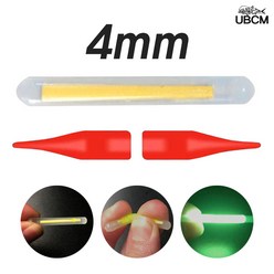 4mm 일자 케미라이트 10개 SET 야광 갈치 풀치 낚시, 20개입