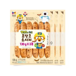 [푸른들마켓][목우촌] 뽀로로와친구들프랑크130gx3, 3개, 130g