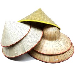 베트남 모자 고깔 논라 밀짚 농장 햇빛 야자수잎 전통 사극소품 작업