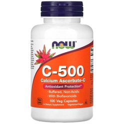 나우푸드 C-500 칼슘 아스코르베이트 Calcium Ascorbate-C 100정, 1개, 100개