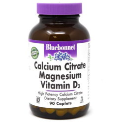 Bluebonnet Nutrition Calcium Citrate Magnesium Plus Vitamin D3 블루보넷 칼슘 시트레이트 마그네슘 비타민 근육이완 뼈 건강 근육통 관절통 완화, 1병, 90 캡슐, 90개