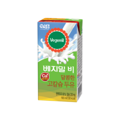 베지밀 비 달콤한 고칼슘 두유, 190ml, 16개