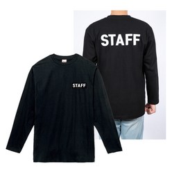 STAFF 프린팅 프린트스타 17수 블랙 긴팔 티셔츠