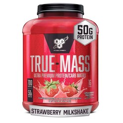 BSN 신타6 웨이트 게이너 트루매스 탄수화물 단백질 프로틴 살찌는 보충제, 트루매스 딸기밀크쉐이크 2.54 kg
