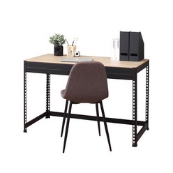 [데이데이] 조립식 철제 책상, 블랙 - 600x500
