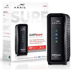 ARRIS SURFboard 8x4 DOCSIS 3.0 케이블 모뎀 Cox Spectrum, 검은색_최대 다운로드 속도: 1.4Gbps | 32x8