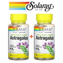 (1+1) 솔라레이 Astragalus membranaceus 아스트라갈러스 황기 추출물 550mg 100 베지캡슐 2팩