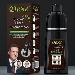 DEXE-400ml 검은색 염색 샴푸 갈색 머리 검은 허브 성분 생강 영지대 루시덤 화이트 헤어 블랙 리페어, [05] Dye Brown Classic, 1개, 400ml