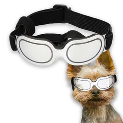 독스랩 아이세이프 강아지 선글라스 고글 UV400, 실버 렌즈, 1개