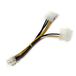 CableMate 그래픽카드(VGA) 6핀 보조전원 케이블 0.15m/VGA 6P 전원용/IDE 4핀 전원