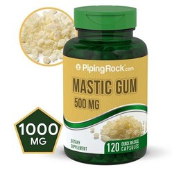 매스틱 검 1500mg 120캡슐 (NON-GMO 글루텐프리) 메스틱 Horbaach Mastic Gum, 120정, 1개