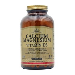 솔가 칼슘 마그네슘 위드 비타민 D3 300정 (타블렛) Solgar Calcium Magnesium with Vitamin (300 Tablets), 1병