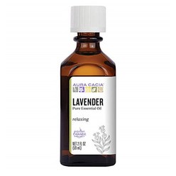 Aura Cacia Pure Lavender Essential Oil 아우라 카시아 퓨어 라벤다 에센셜 오일 2Floz(60ml), 1개