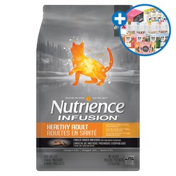 뉴트리언스 고양이 사료 인퓨젼 캣 어덜트 2.27kg+랑스펫 2종선물