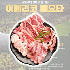 리빙후레시 이베리코 베요타 돼지고기, 1.25kg세트(목살+치마살+갈비살+꽃살+플루마)