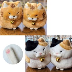어뮤즈 히게만쥬 고양이 인형 식빵굽는 고양이 복을 부르는 고양이 인형 AMUSE, 치즈냥