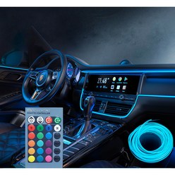 엠비언트 라이트 앰비언트 LED 무드등 자동차 차량 차량용, 1채널 16칼라 RGB LED+광섬유 1M