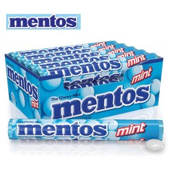 Mentos 멘토스 Mint Candy 민트 캔디 37g 15팩, 15개