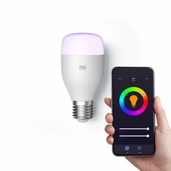 [헤이홈] IoT 스마트 조명 LED 전구 컬러 색상조절, 스마트 전구 (화이트)
