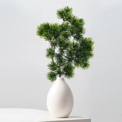 이츠굿텐 조화 소나무 가지 플랜테리어 소품 인테리어 인조 솔가지 이미테이션 식물, 3개