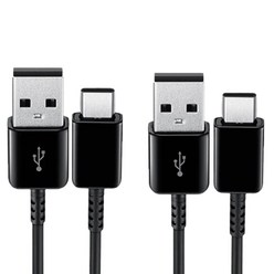 [1+1] 삼성 정품 USB C타입 고속 충전케이블 최대 25W지원 갤럭시 스마트폰 데이터 통신 케이블, 화이트, 화이트