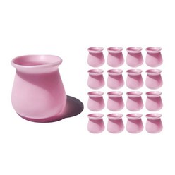 마리포레 논슬립 실리콘 의자 발커버 소음방지 스크래치방지, 핑크, 16개, 1개