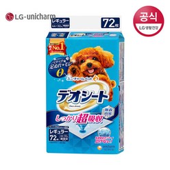 LG유니참 데오시트 반려견 강력흡수 레귤러 패드 72P, 상세설명 참조