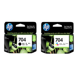 HP 704 정품 잉크 704검정 704칼라 HP704잉크 정품잉크, 1개, HP 704검정704칼라 1셋트