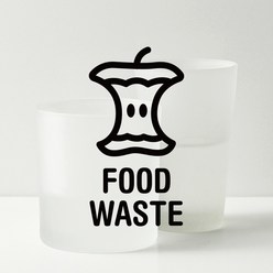 루리앤메리 분리수거 픽토그램 스티커 14 음식물쓰레기 재활용스티커, D 흰색+한글