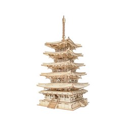 별별탐구생활 한글설명서 로보타임 5층탑 TGN02 우드 퍼즐 Five Storied Pagoda ROKR, 275피스