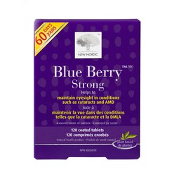 New Nordic Blue Berry Strong 스웨덴 뉴노르딕 블루베리 스트롱 120정, 1개