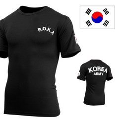 아미캠프 쿨론 로카 ROKA 군인 반팔 티셔츠 밀리터리 기능성 티