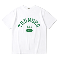 ESU 남녀공용 썬더 반팔티 대학 미국 THUNDER 캐쥬얼 티셔츠