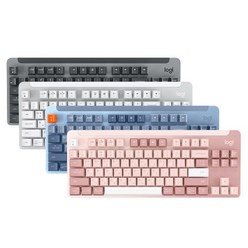 로지텍코리아 Signature K855 TKL 무선 블루투스 기계식 키보드(블랙 화이트 블루 핑크), 핑크, K855(핑크)