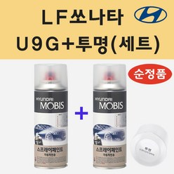 순정품 현대 LF쏘나타 U9G 루나그레이 스프레이 페인트 + 투명스프레이