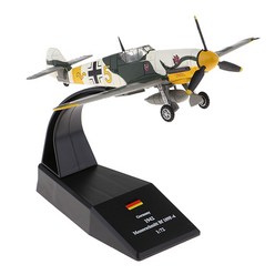 GHSHOP 1:72 다이캐스트 Bf-109/Me-109 전투기 가정 장식/책상 장식/기념품, 170x65x170mm, 합금, 설명