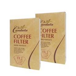 칸타타 커피여과지 2~5인용(40매) X 2개(총80매) 커피페이퍼 필터 핸드드립용품, 2개, 40개입