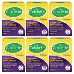 Culturelle 컬처렐 유산균 성인용 80정 배지캡슐 Digestive Health Probiotic, 6개