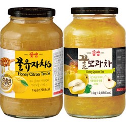 꽃샘 꿀유자차 1kg+모과차 1kg